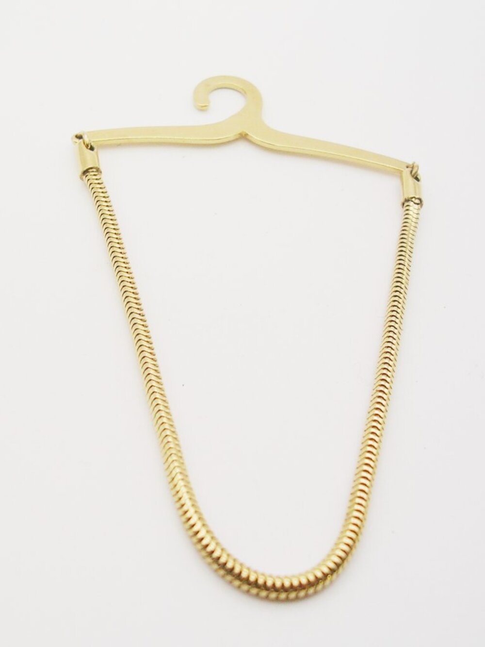 Vintage Tie Chain over Button Style gold tone Necktie Accessory Formal Wear
